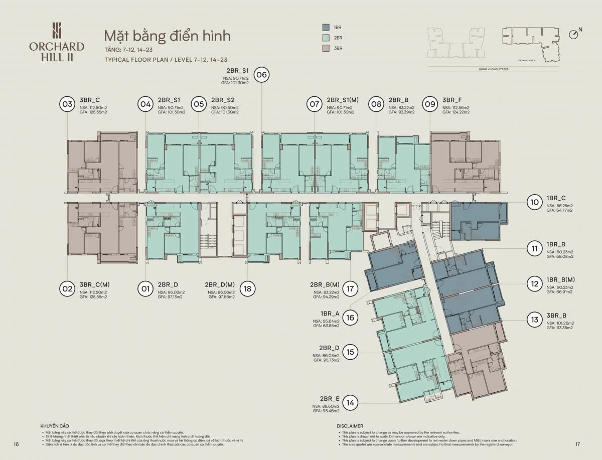 Mặt bằng  Mặt bằng Orchard Hill II